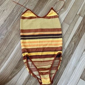 Urban Outfitters Size M striped form fitting body suit